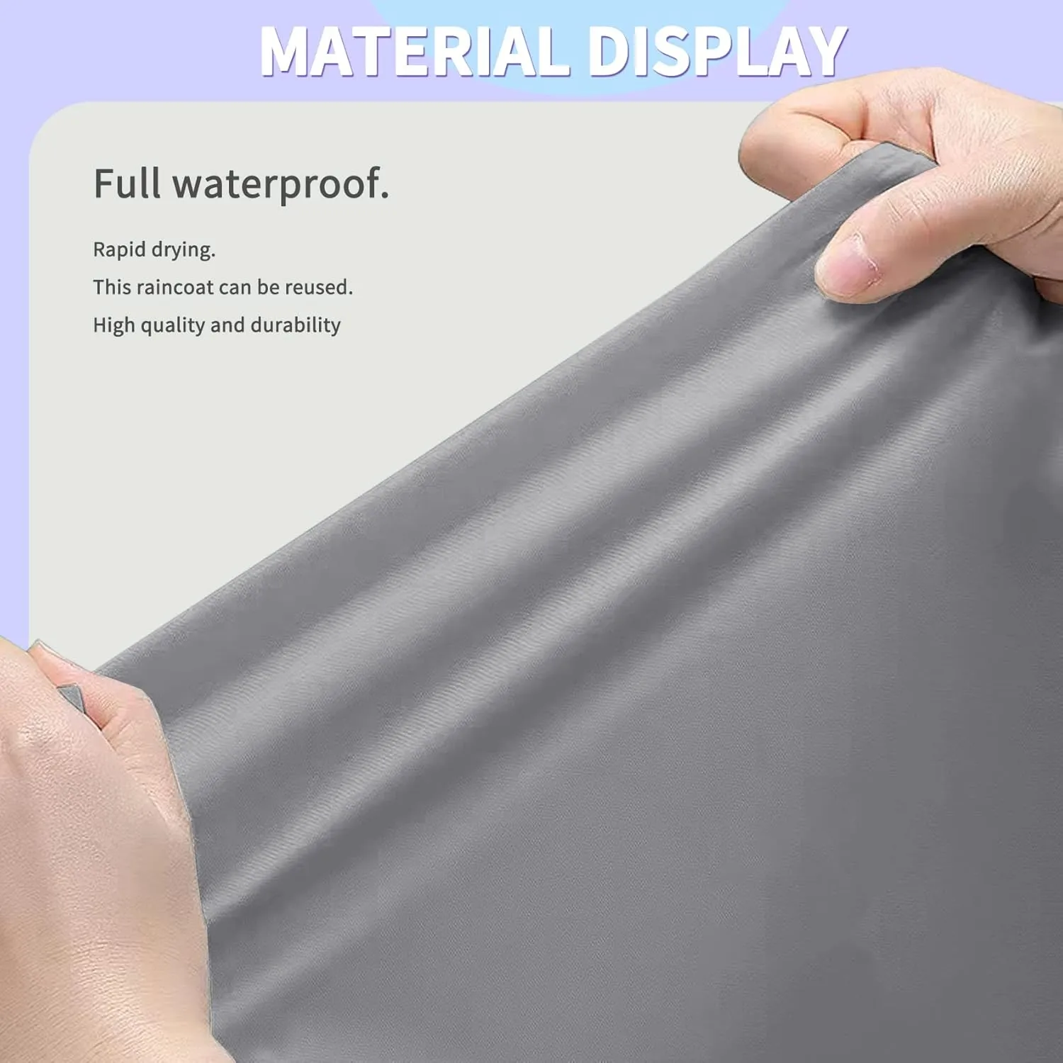 2 Pack Portable Rain Ponchos for Adults Reusable, Roctee Raincoats for Women Men with Hood