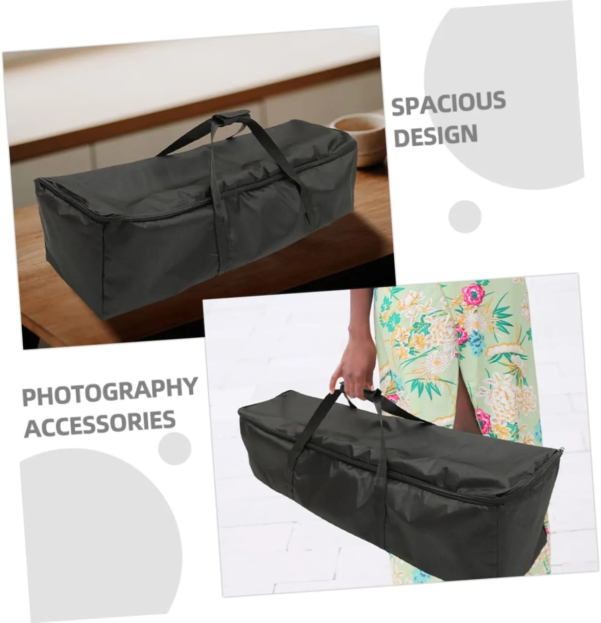 2pcs Tripod Carrying Bags Portable Oxford Cloth Storage Case for Photography Equipment Lightweight Zippered Tripod Carrier for Travel Live Broadcasting Fishing