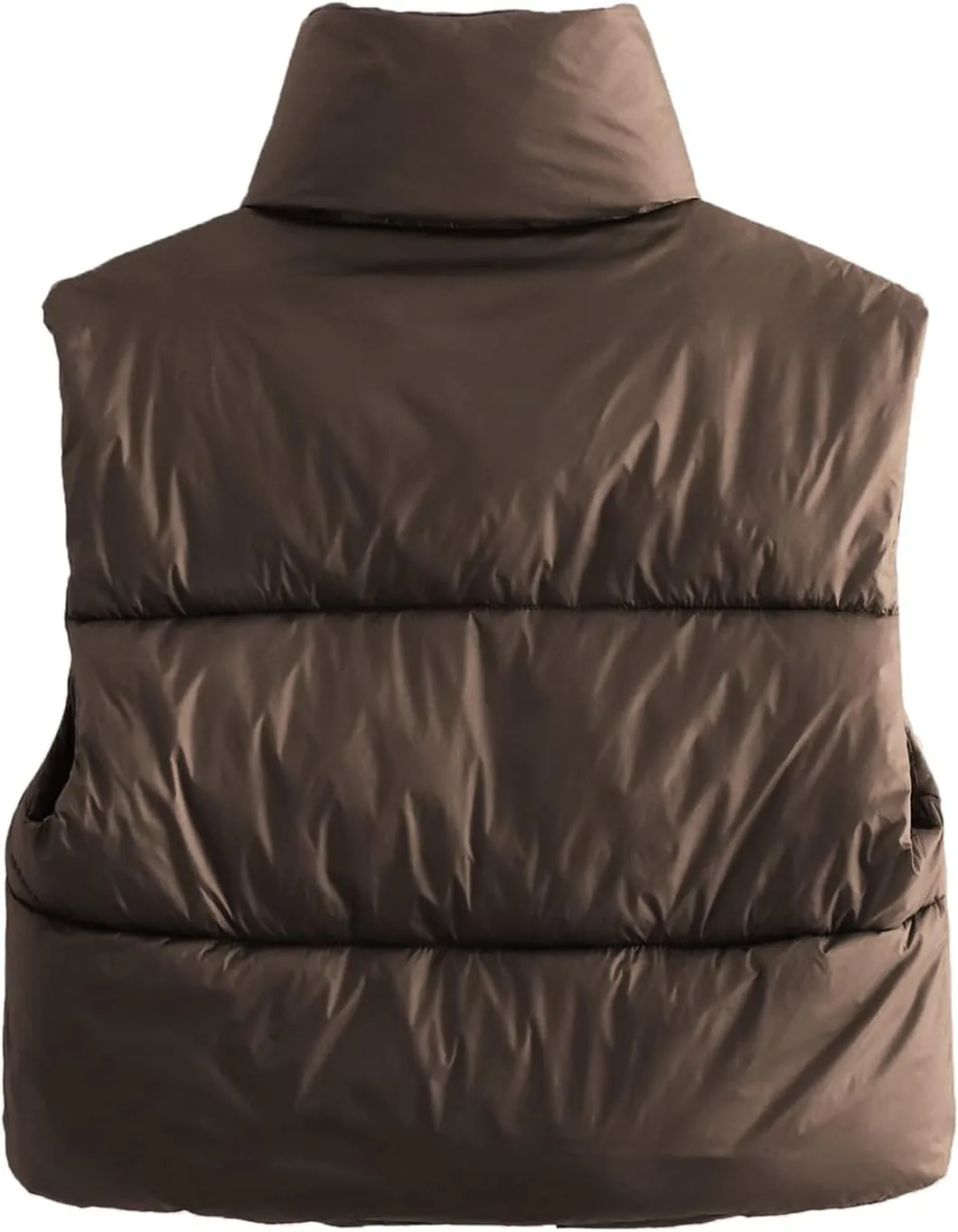 American Trends Women's Winter Crop Vest Sleeveless Puffer Vests for Women Jacket Outwear Coat