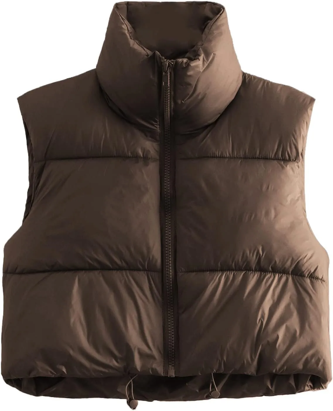 American Trends Women's Winter Crop Vest Sleeveless Puffer Vests for Women Jacket Outwear Coat