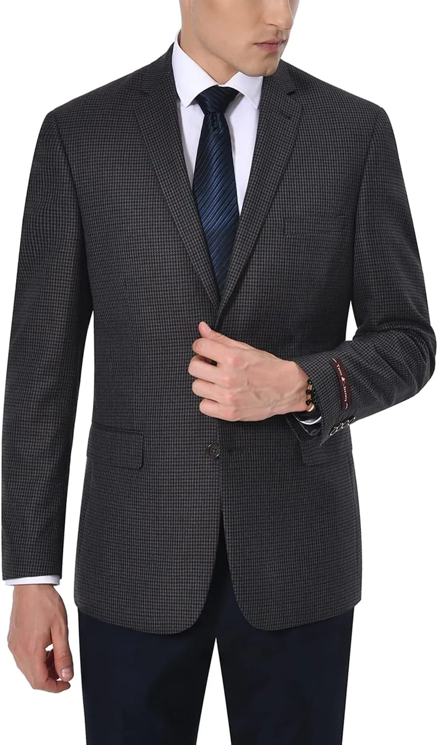 AMY ZHU Men's Sport Coat Classic Fit Stretch Blazer 2 Button Suit Jacket