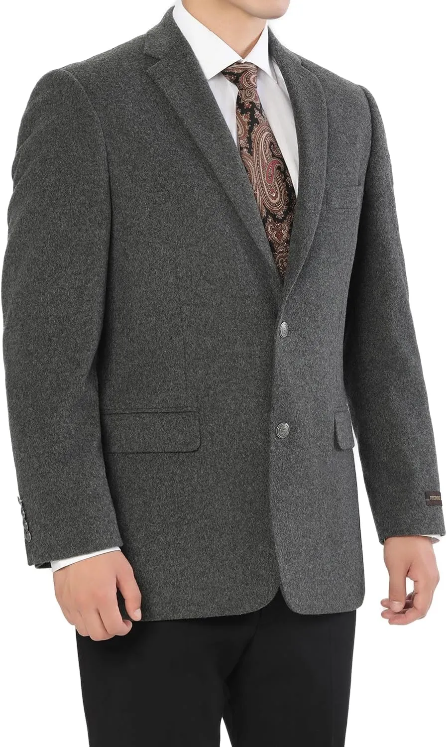 AMY ZHU Men's Sport Coat Classic Fit Stretch Blazer 2 Button Suit Jacket