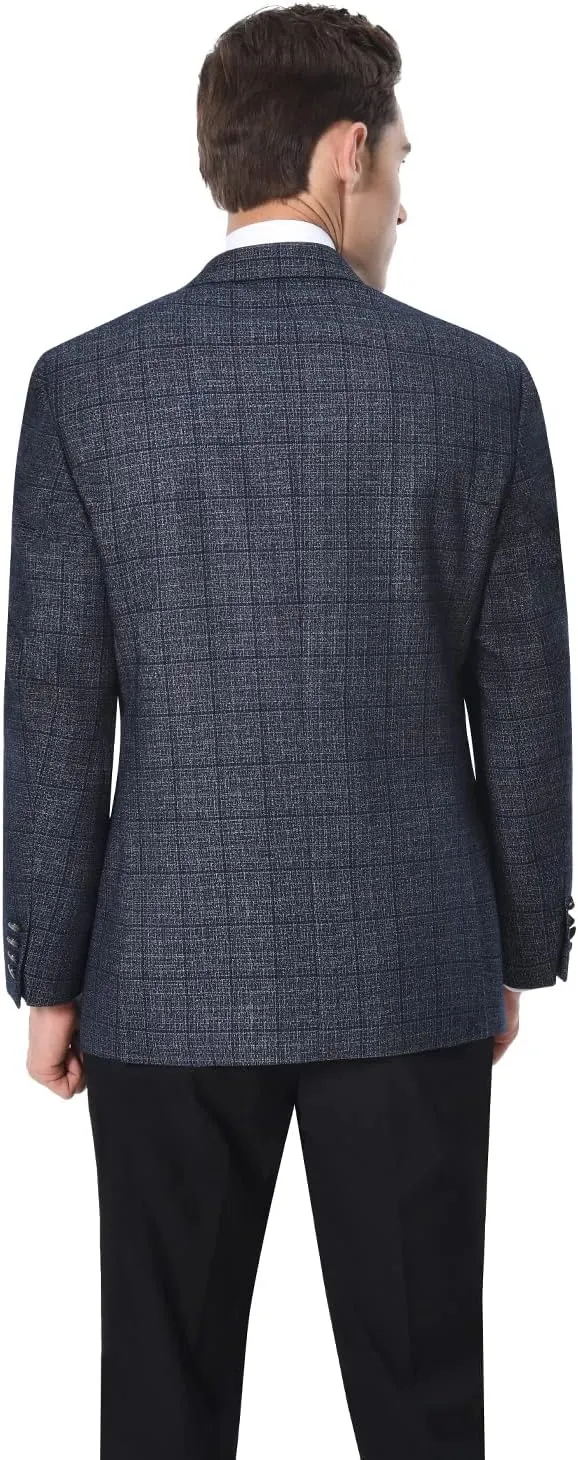 AMY ZHU Men's Sport Coat Classic Fit Stretch Blazer 2 Button Suit Jacket