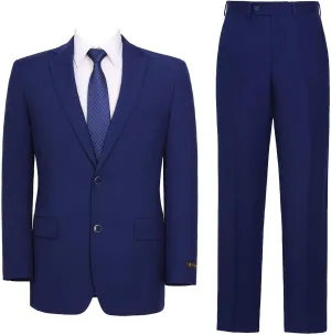 AMY ZHU Mens Suit 2 Piece Classic Fit Blazer Business Wedding Suit Set Prom Tuxedo Jacket Pants Set