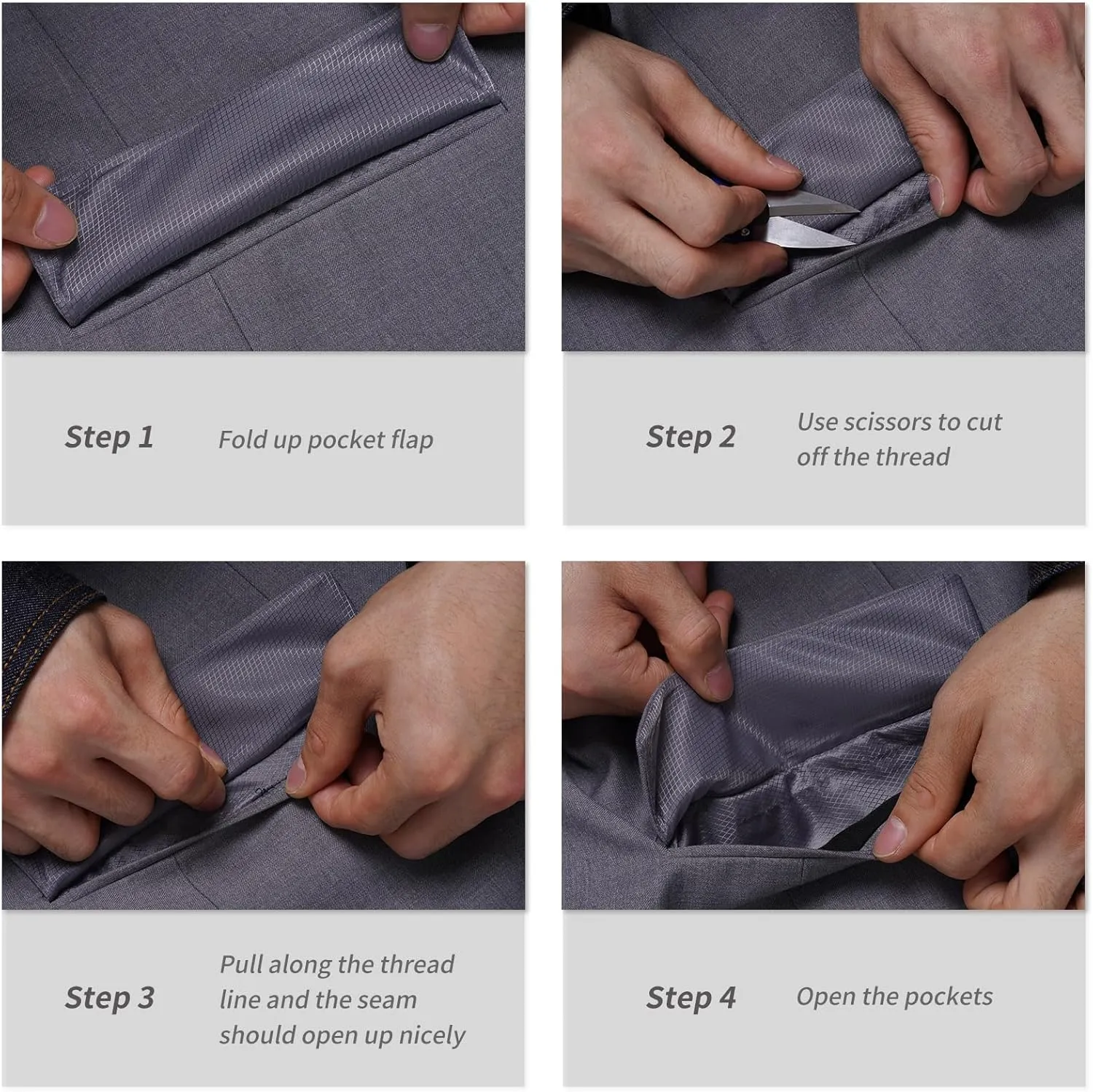 AMY ZHU Mens Suit 2 Piece Classic Fit Blazer Business Wedding Suit Set Prom Tuxedo Jacket Pants Set