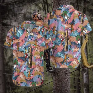 Arborist Proud Hawaiian Shirt, Tropical Pattern Aloha Shirt For Men & Women, Best Gift For Arborist, Husband, Wife, Boyfriend, Girlfriend
