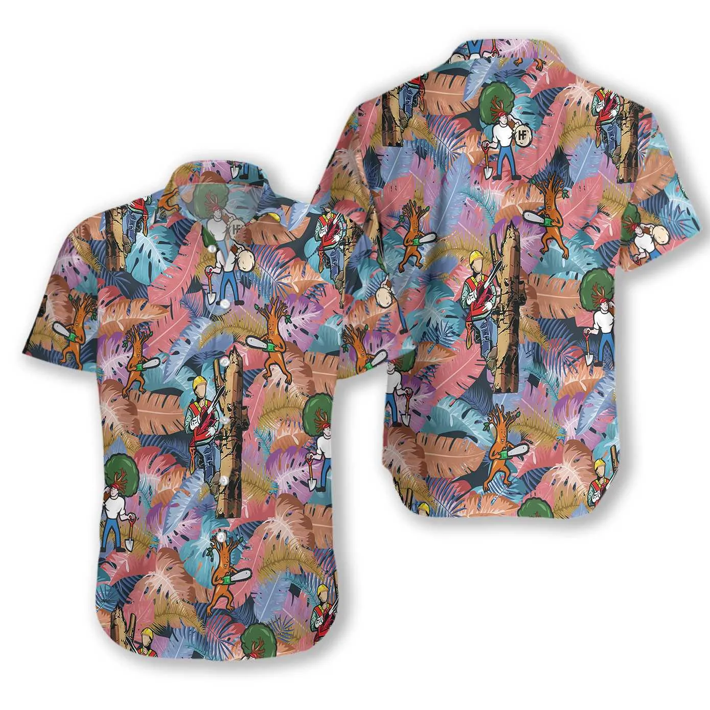 Arborist Proud Hawaiian Shirt, Tropical Pattern Aloha Shirt For Men & Women, Best Gift For Arborist, Husband, Wife, Boyfriend, Girlfriend