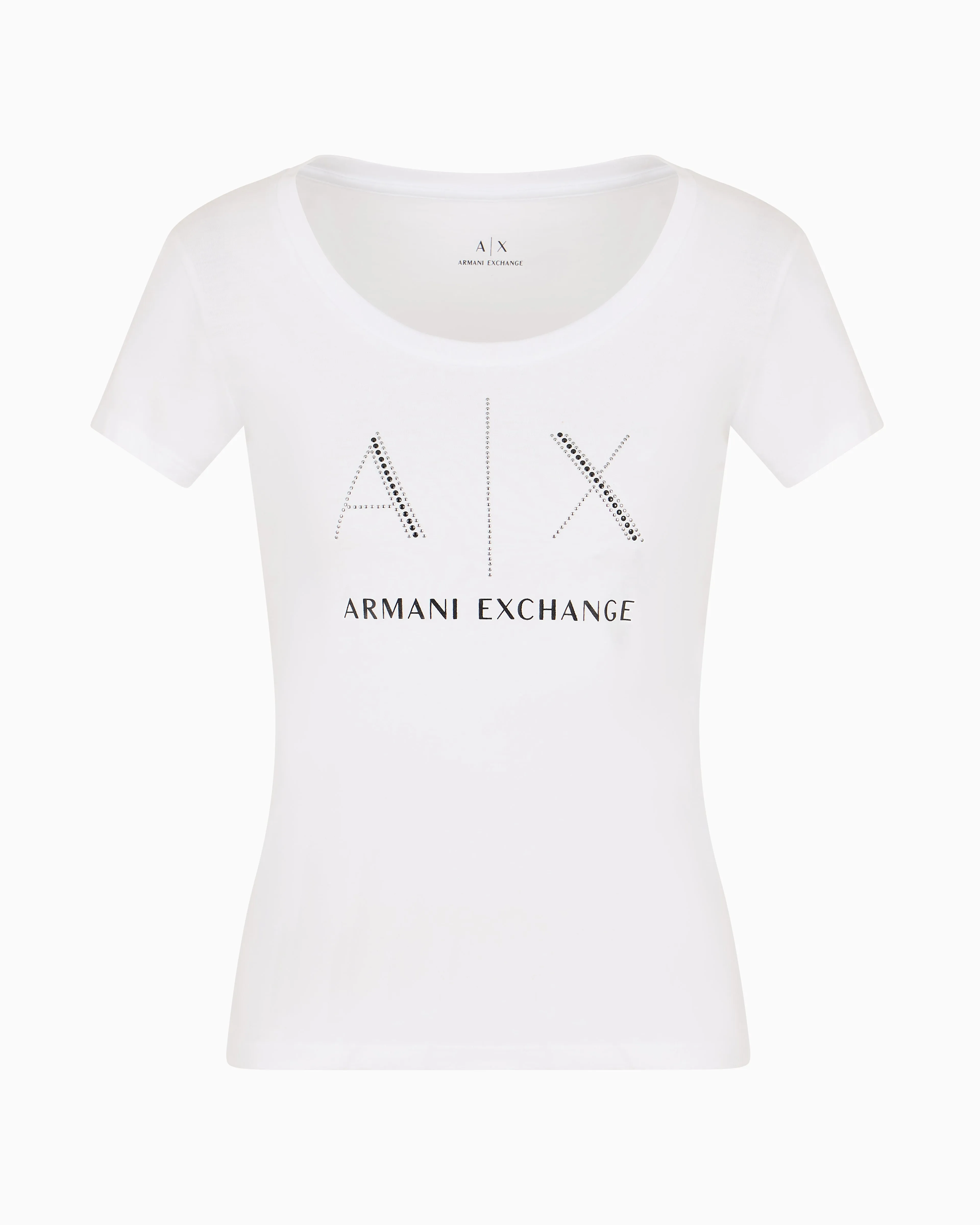 Armani Exchange women stud white T-Shirts