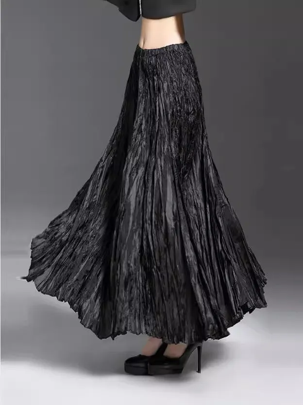 Asymmetrical Swing Maxi Skirt