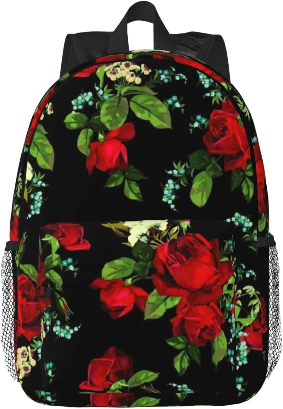Beautiful Rose Gift Print Versatile Backpack Laptop Backpacks Travel Outdoor Adventures Working Use Adults