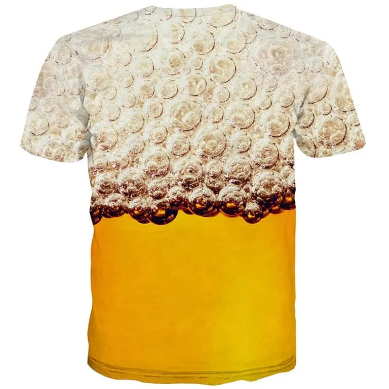 Beer T-shirt Men Novel Tshirts Casual Harajuku Funny T shirts Hip Hop T-shirts 3d