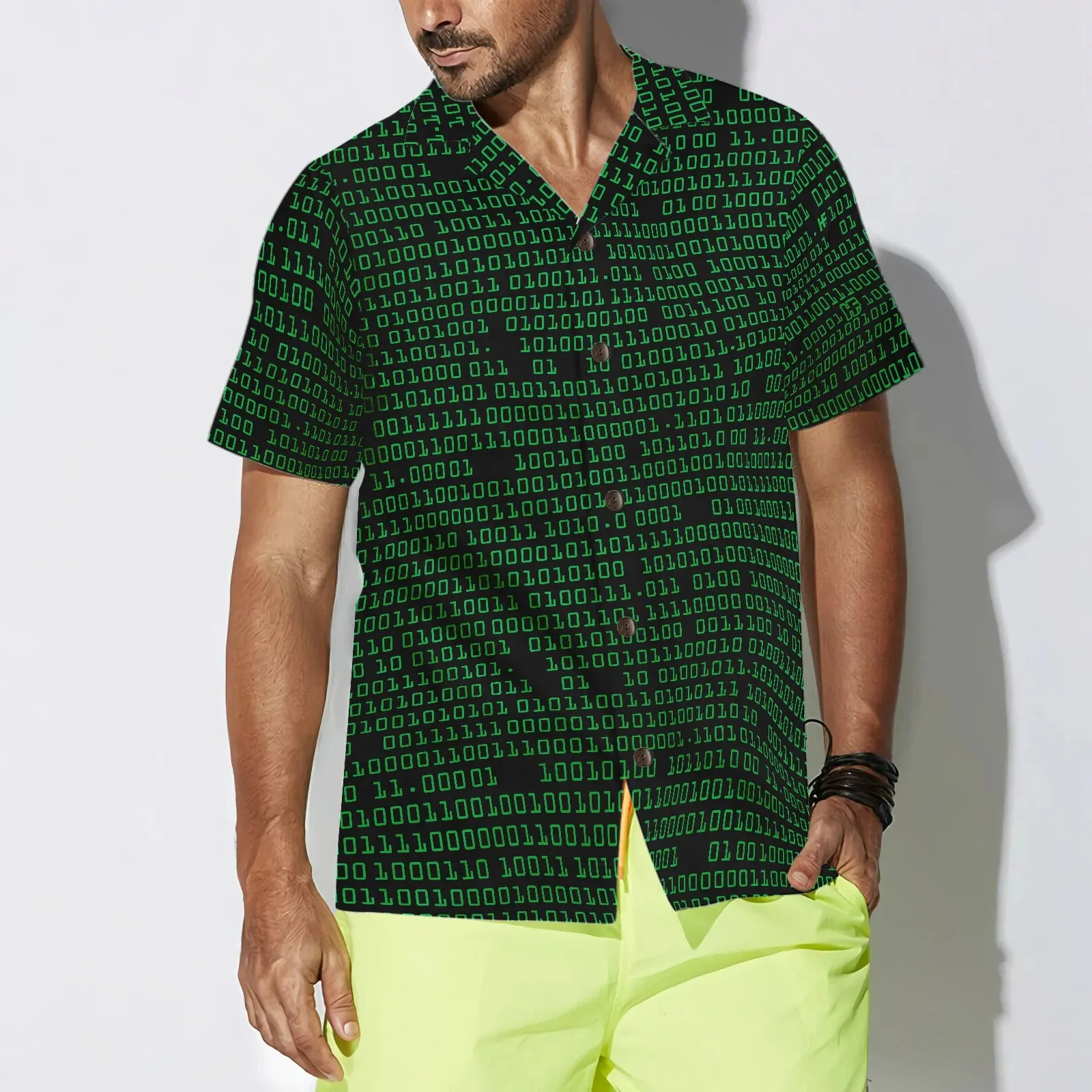 Binary Code Skull Hawaiian Shirt, Binary Code Aloha Shirt - Perfect Gift For Family, Friends, Husband, Boyfriend