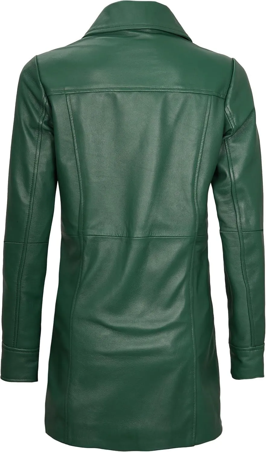 Blingsoul Womens Leather Jacket - Vintage Style Long Leather Jacket Women