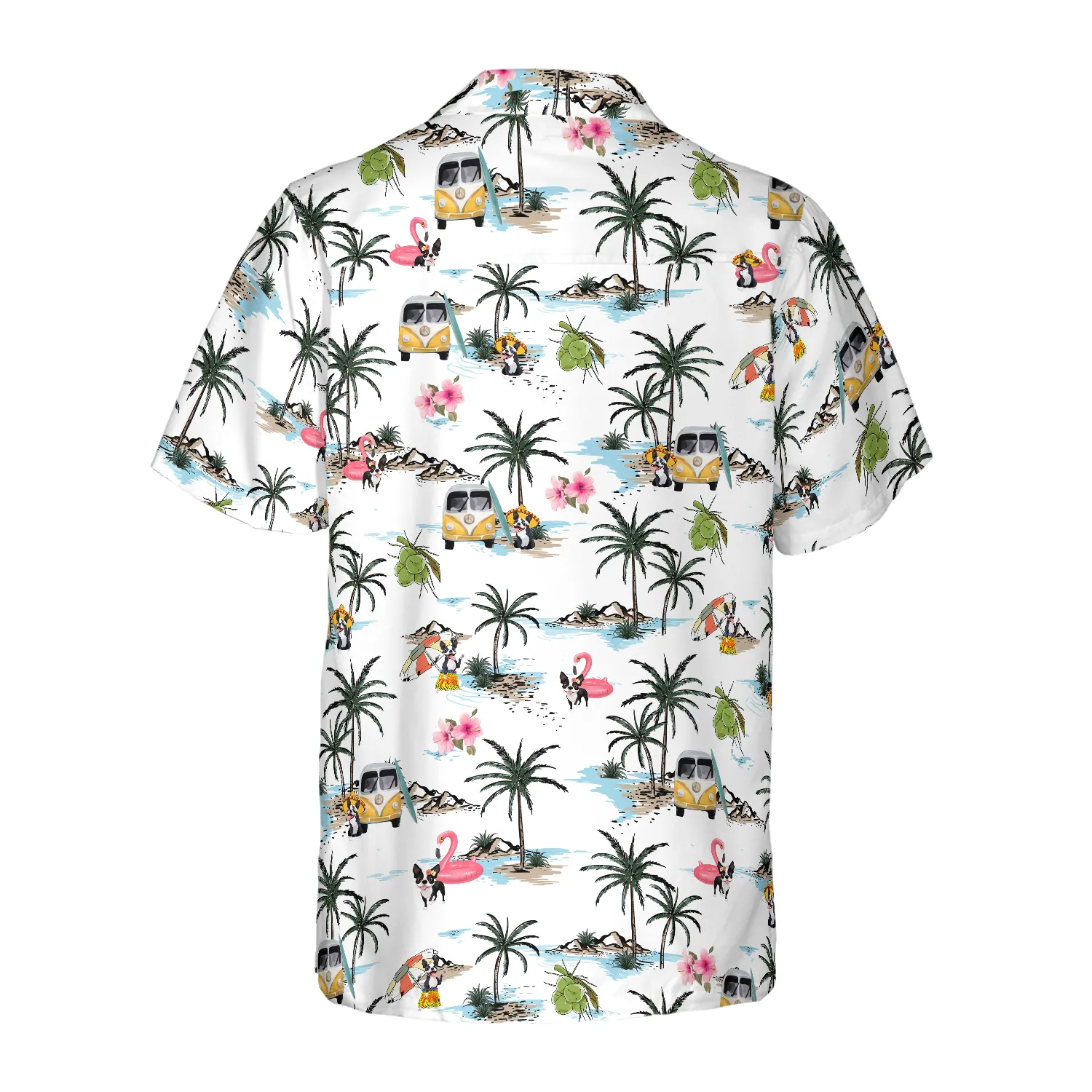 Boston Terrier And Beach Hawaiian Shirt, Best Gift For Boston Terrier Lover, Friend, Family