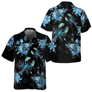 Bright Blue Lobster Hawaiian Shirt, Unique Blue Lobster Shirt For Men & Women, Gift For Lobster Lovers, Friend, Family