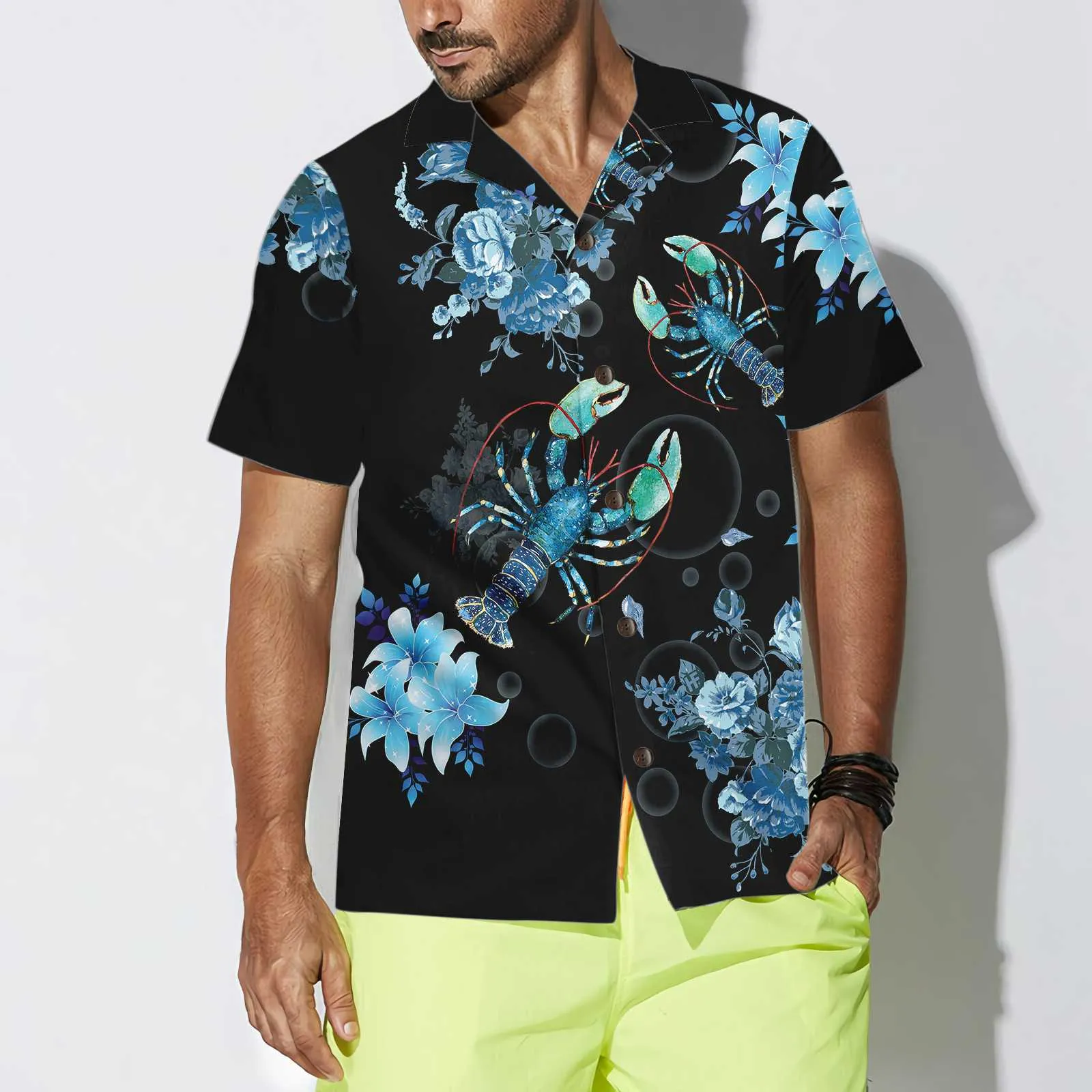 Bright Blue Lobster Hawaiian Shirt, Unique Blue Lobster Shirt For Men & Women, Gift For Lobster Lovers, Friend, Family