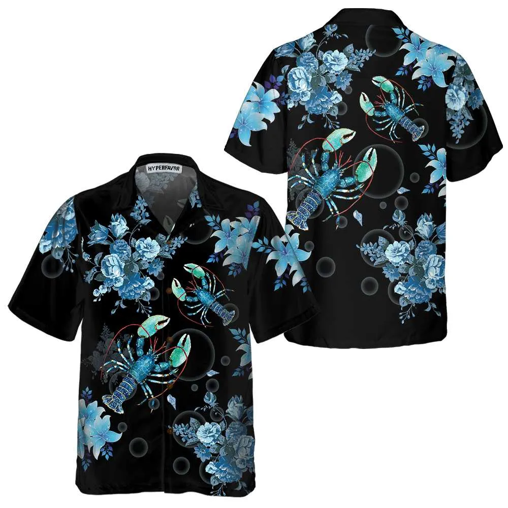 Bright Blue Lobster Hawaiian Shirt, Unique Blue Lobster Shirt For Men & Women, Gift For Lobster Lovers, Friend, Family
