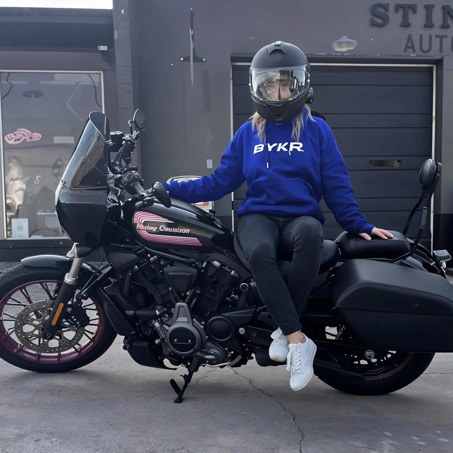 BYKR Motorcycle Hoodie for Men & Women Biker Motorcycle Jackets Breathable Motorbike Riding Sweatshirt All Weather CE Armored