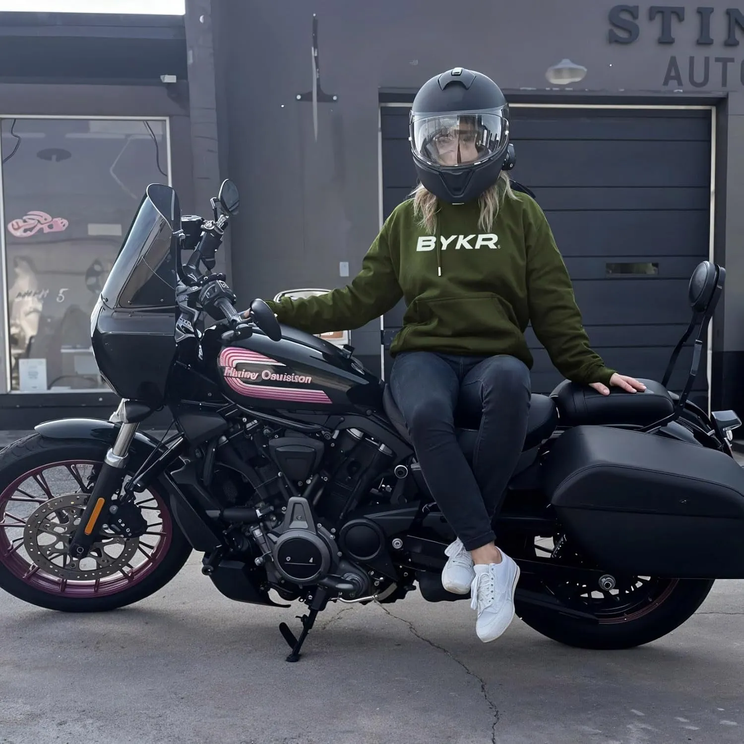 BYKR Motorcycle Hoodie for Men & Women Biker Motorcycle Jackets Breathable Motorbike Riding Sweatshirt All Weather CE Armored