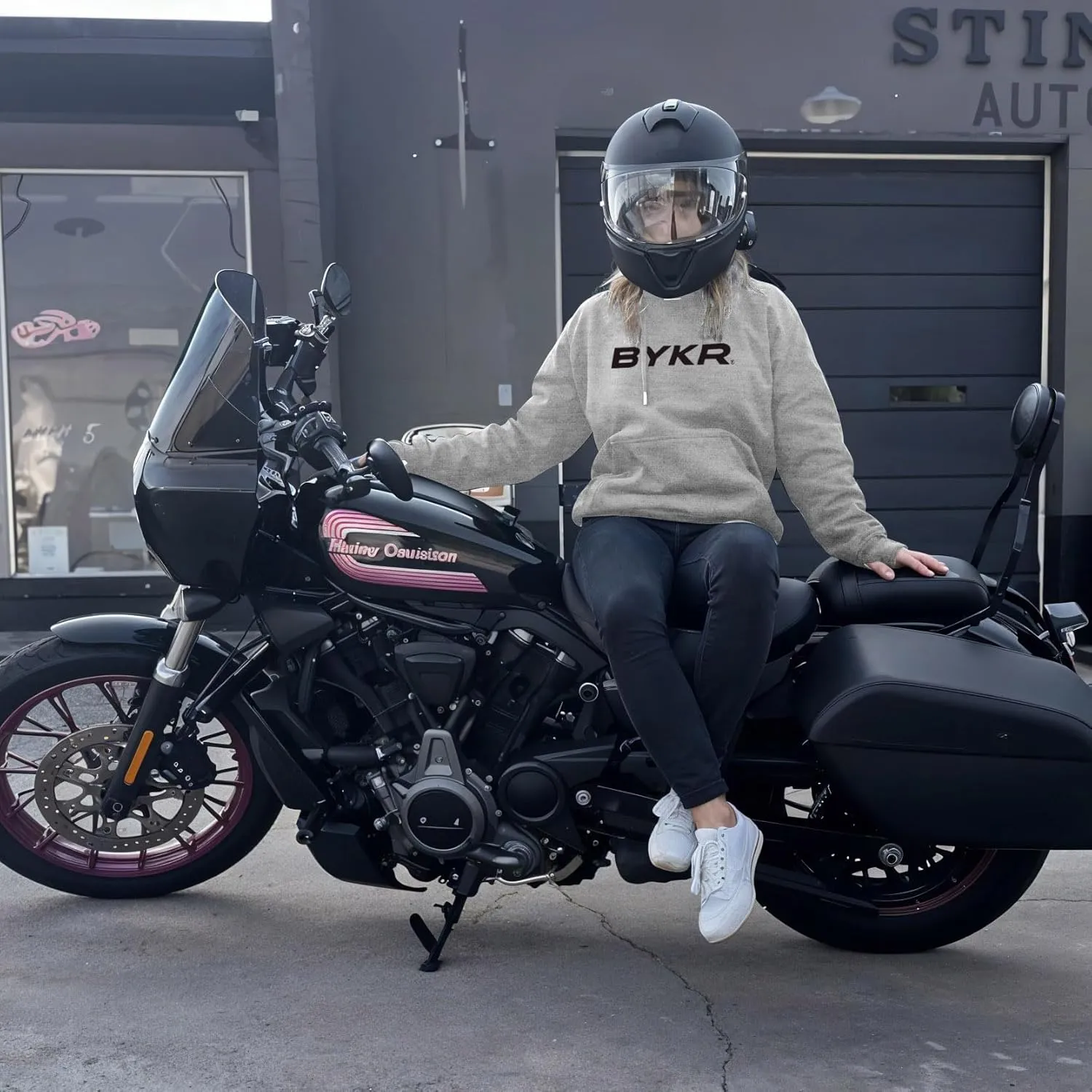 BYKR Motorcycle Hoodie for Men & Women Biker Motorcycle Jackets Breathable Motorbike Riding Sweatshirt All Weather CE Armored