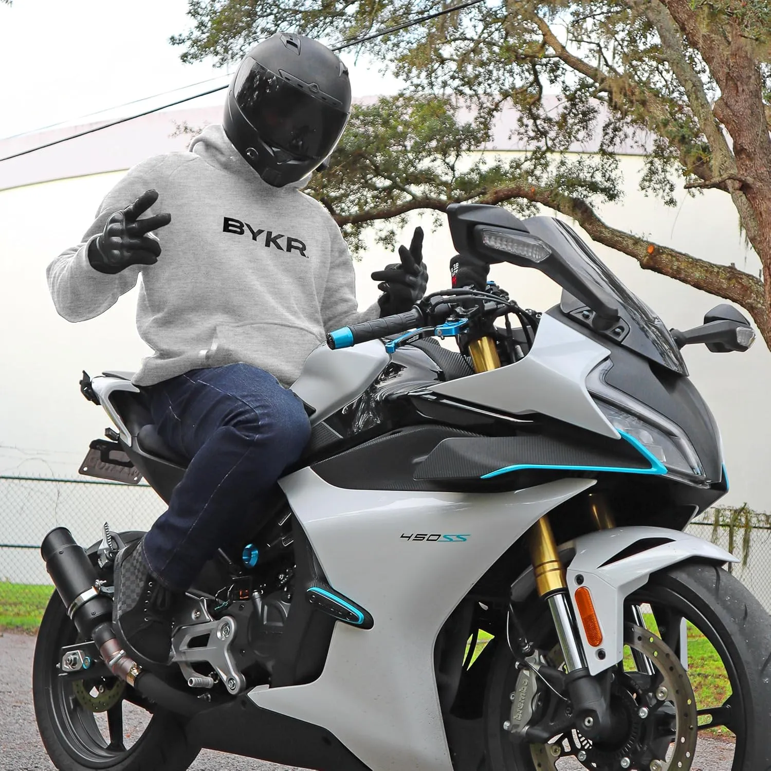 BYKR Motorcycle Hoodie for Men & Women Biker Motorcycle Jackets Breathable Motorbike Riding Sweatshirt All Weather CE Armored