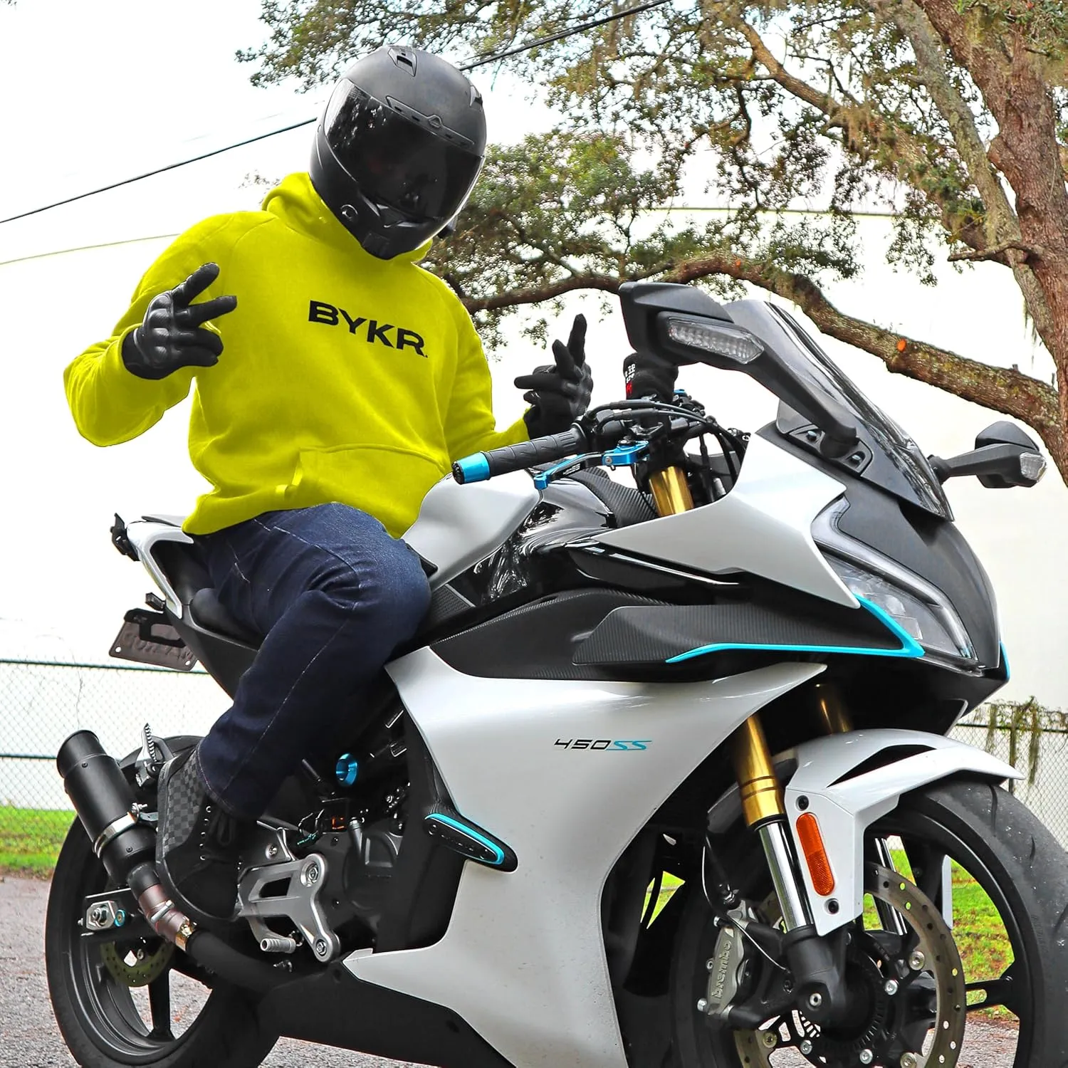BYKR Motorcycle Hoodie for Men & Women Biker Motorcycle Jackets Breathable Motorbike Riding Sweatshirt All Weather CE Armored