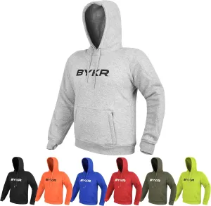 BYKR Motorcycle Hoodie for Men & Women Biker Motorcycle Jackets Breathable Motorbike Riding Sweatshirt All Weather CE Armored