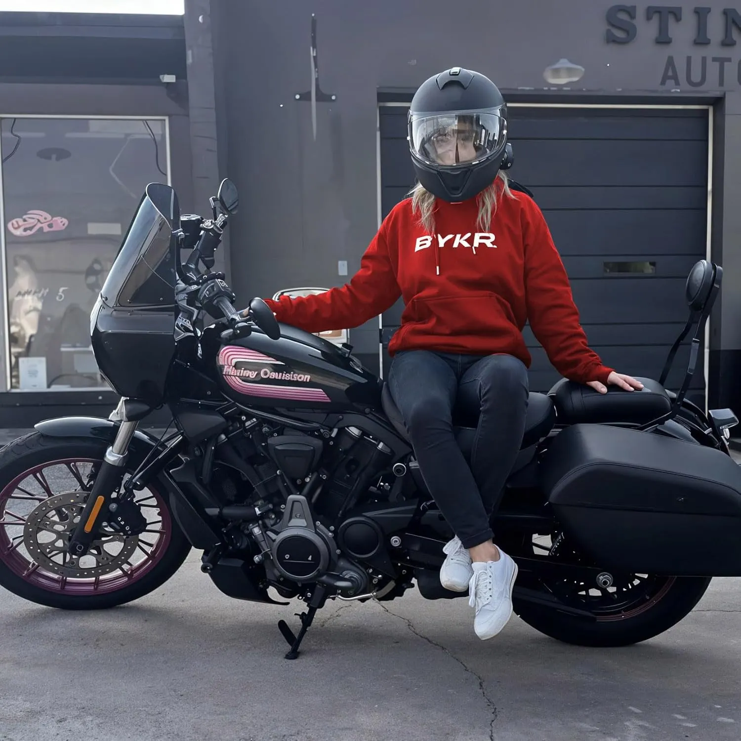 BYKR Motorcycle Hoodie for Men & Women Biker Motorcycle Jackets Breathable Motorbike Riding Sweatshirt All Weather CE Armored