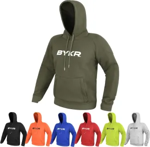 BYKR Motorcycle Hoodie for Men & Women Biker Motorcycle Jackets Breathable Motorbike Riding Sweatshirt All Weather CE Armored