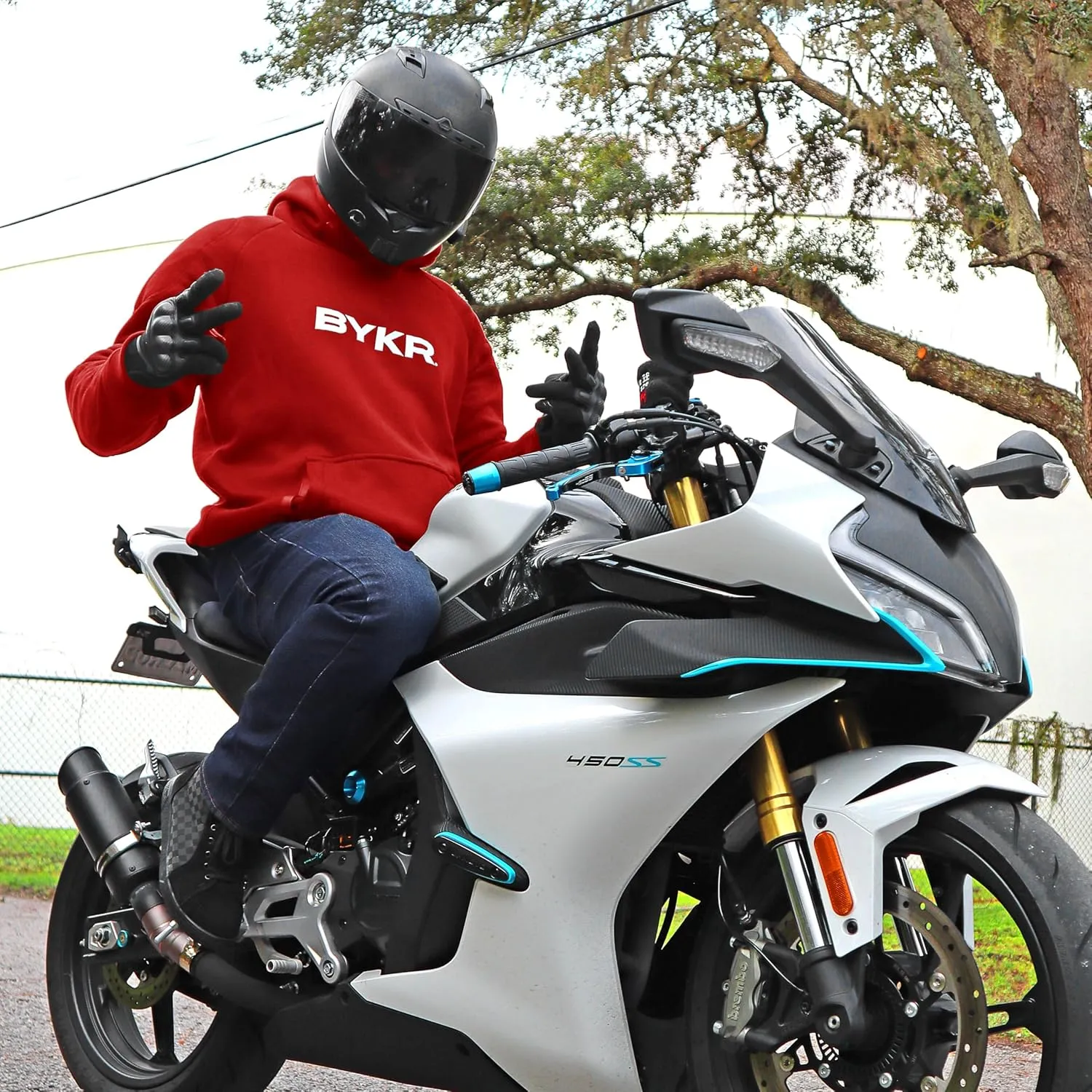 BYKR Motorcycle Hoodie for Men & Women Biker Motorcycle Jackets Breathable Motorbike Riding Sweatshirt All Weather CE Armored