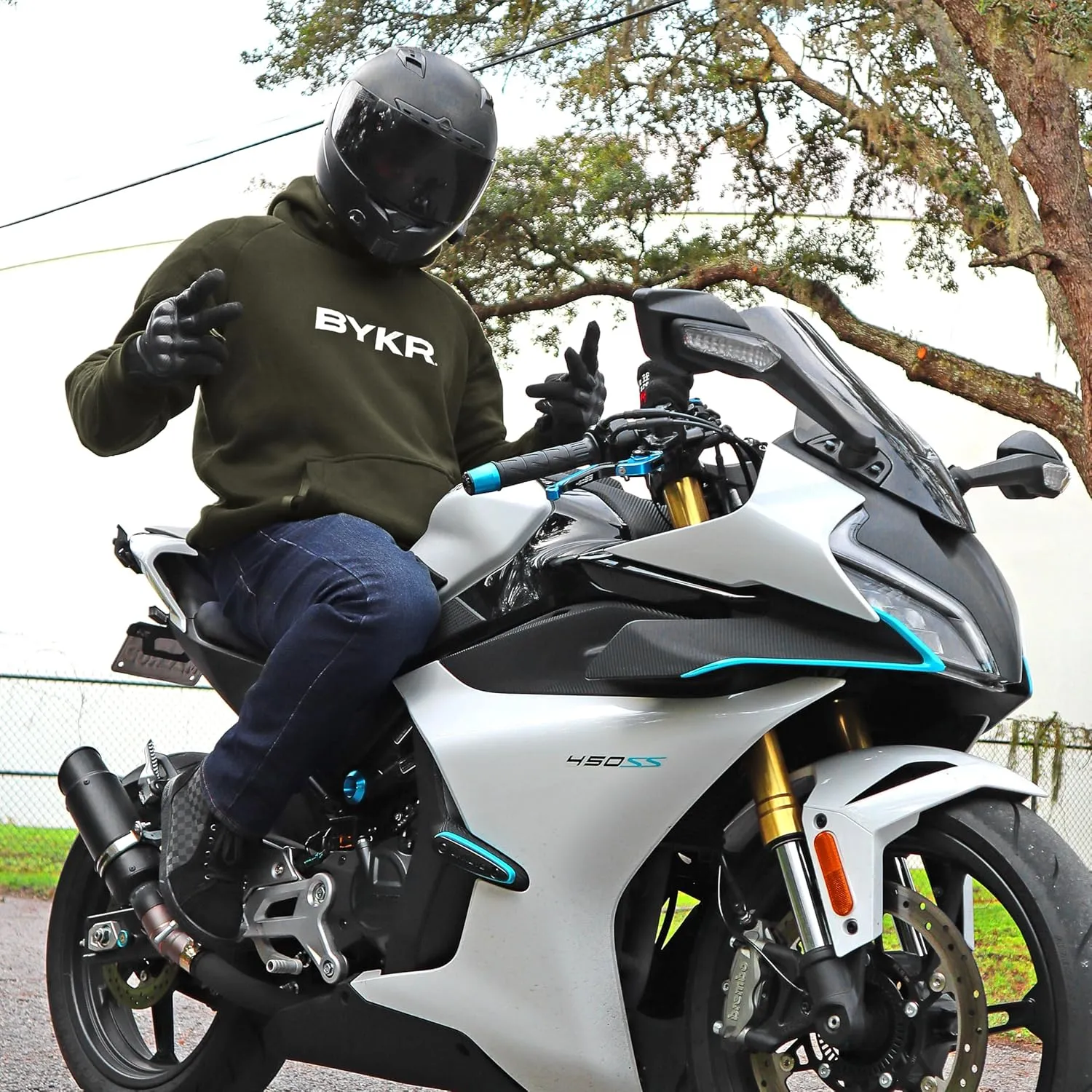 BYKR Motorcycle Hoodie for Men & Women Biker Motorcycle Jackets Breathable Motorbike Riding Sweatshirt All Weather CE Armored