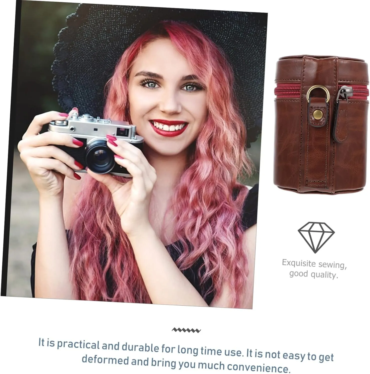 Camera Bag Lens U Dish Bag Leather Change Bag Digital Camera Leather Flash Holder Camera Case Pouch Bags Leather Pouch Dslr Camera Mini Camera Filter Box Pu Telephoto