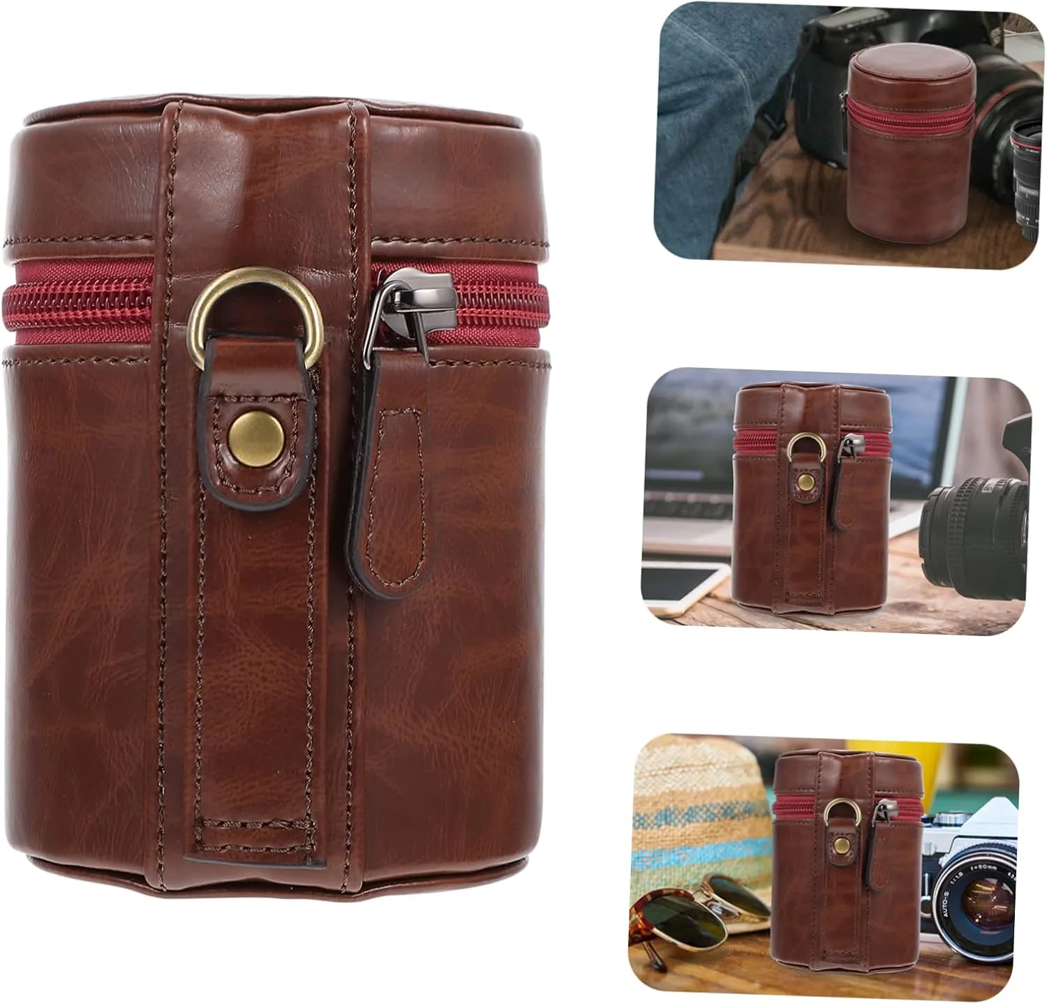 Camera Bag Lens U Dish Bag Leather Change Bag Digital Camera Leather Flash Holder Camera Case Pouch Bags Leather Pouch Dslr Camera Mini Camera Filter Box Pu Telephoto