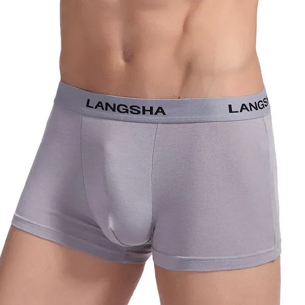 Casual Comfortable Soft U Convex Pouch Boxer Briefs for Men