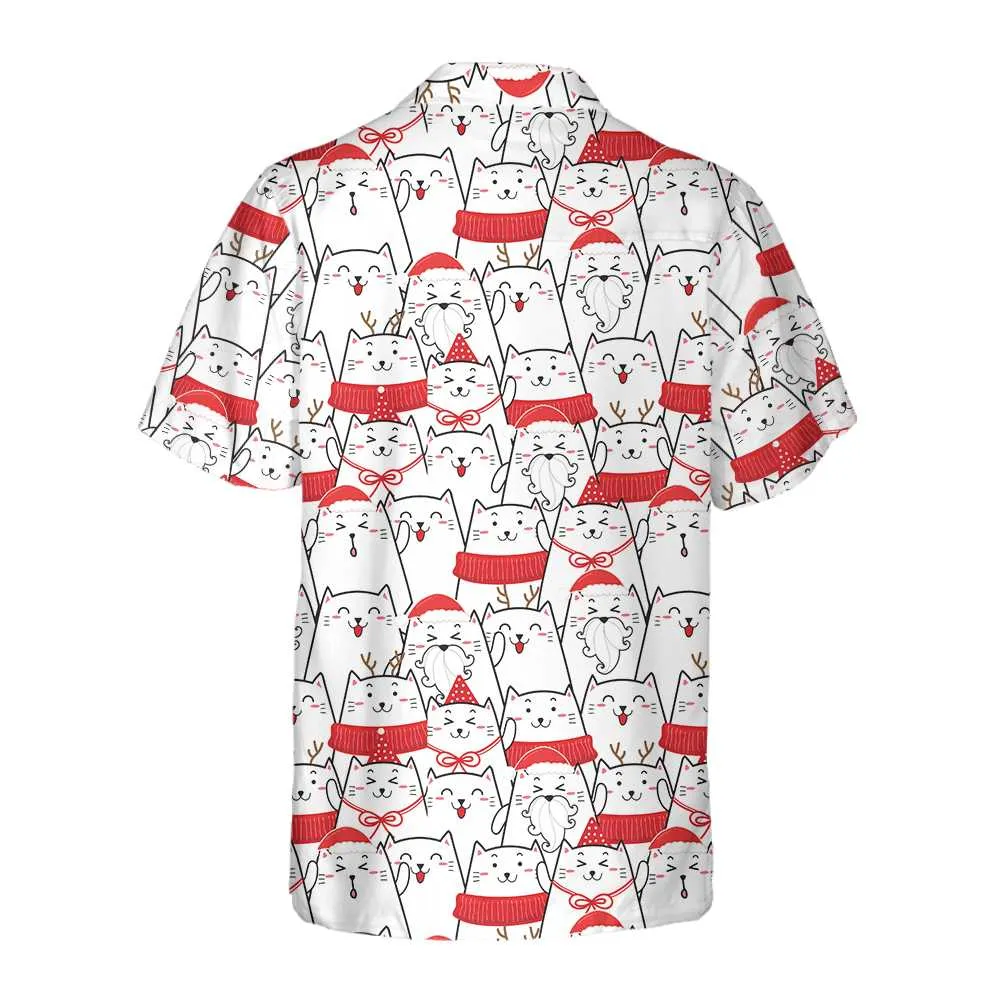 Cat The Red Christmas Hawaiian Shirt, Cute Cat Christmas Shirt, Best Christmas Gift Idea, Best Gift For Cat Lover, Friend, Family