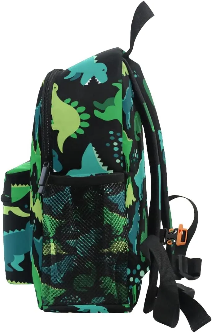 Custom Kid's Name Toddler Backpack,Personalized Toddler Backpack with Name/Text Childish Seamless Pattern with Dinosaurs Kindergarten Book Bag Practical and Durable Daycare Bag for Travel,Toys