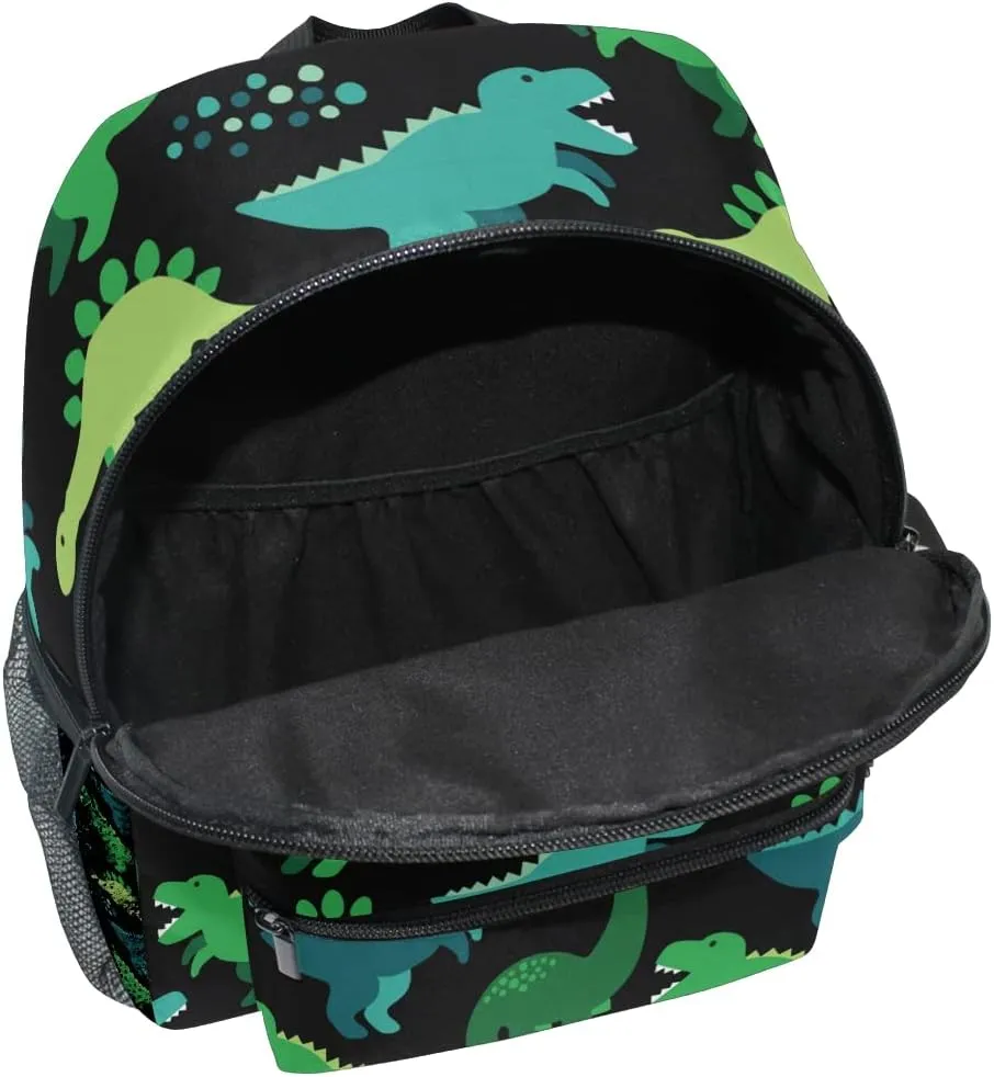 Custom Kid's Name Toddler Backpack,Personalized Toddler Backpack with Name/Text Childish Seamless Pattern with Dinosaurs Kindergarten Book Bag Practical and Durable Daycare Bag for Travel,Toys
