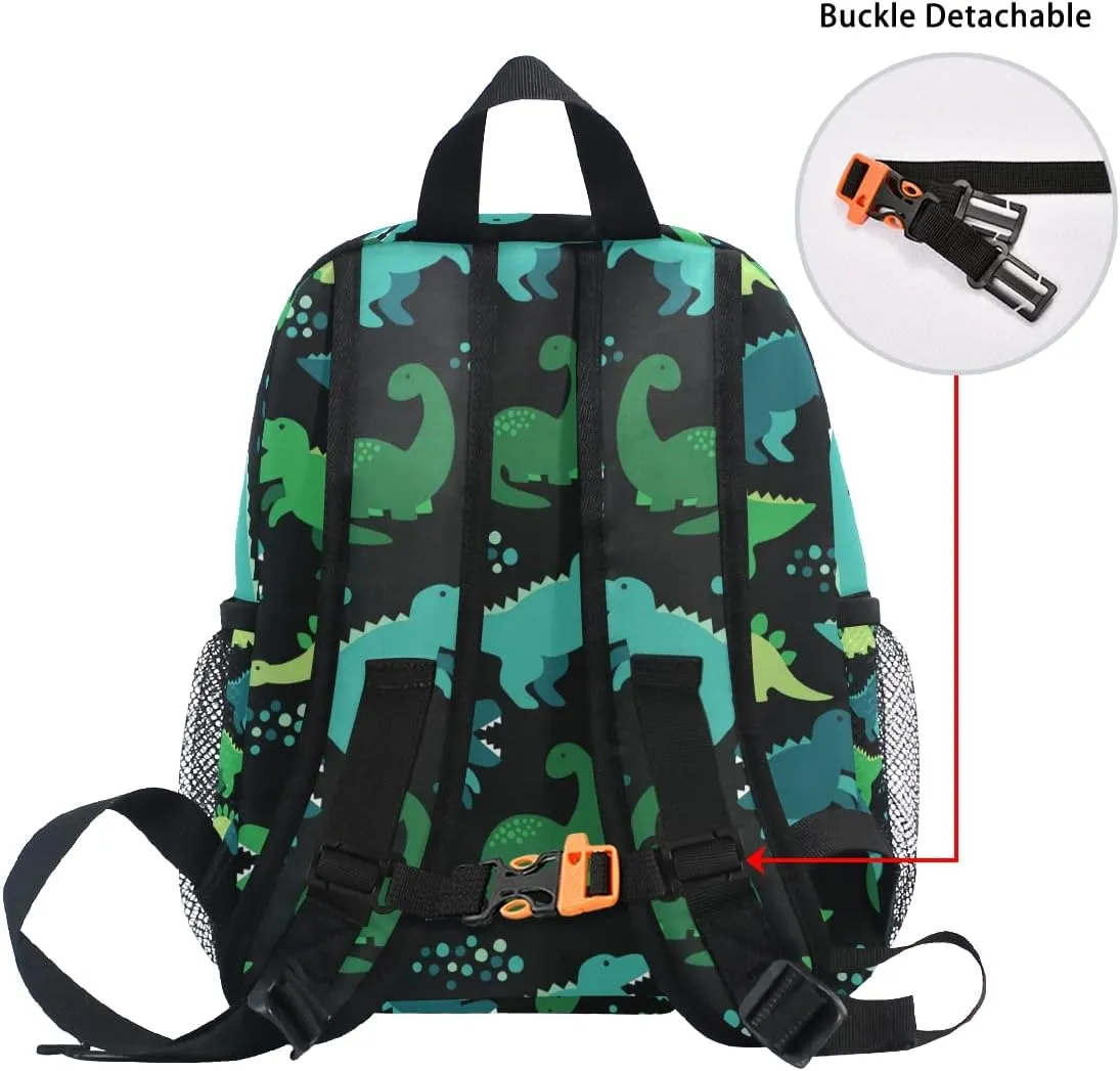 Custom Kid's Name Toddler Backpack,Personalized Toddler Backpack with Name/Text Childish Seamless Pattern with Dinosaurs Kindergarten Book Bag Practical and Durable Daycare Bag for Travel,Toys
