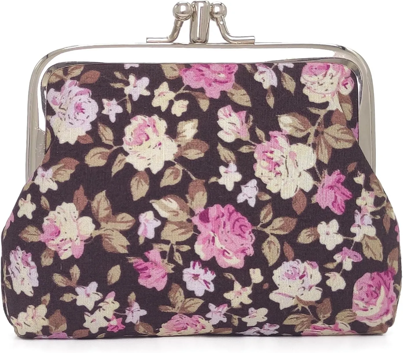 Cute Floral Buckle Coin Purses Vintage Pouch Kiss-lock Change Purse Wallets