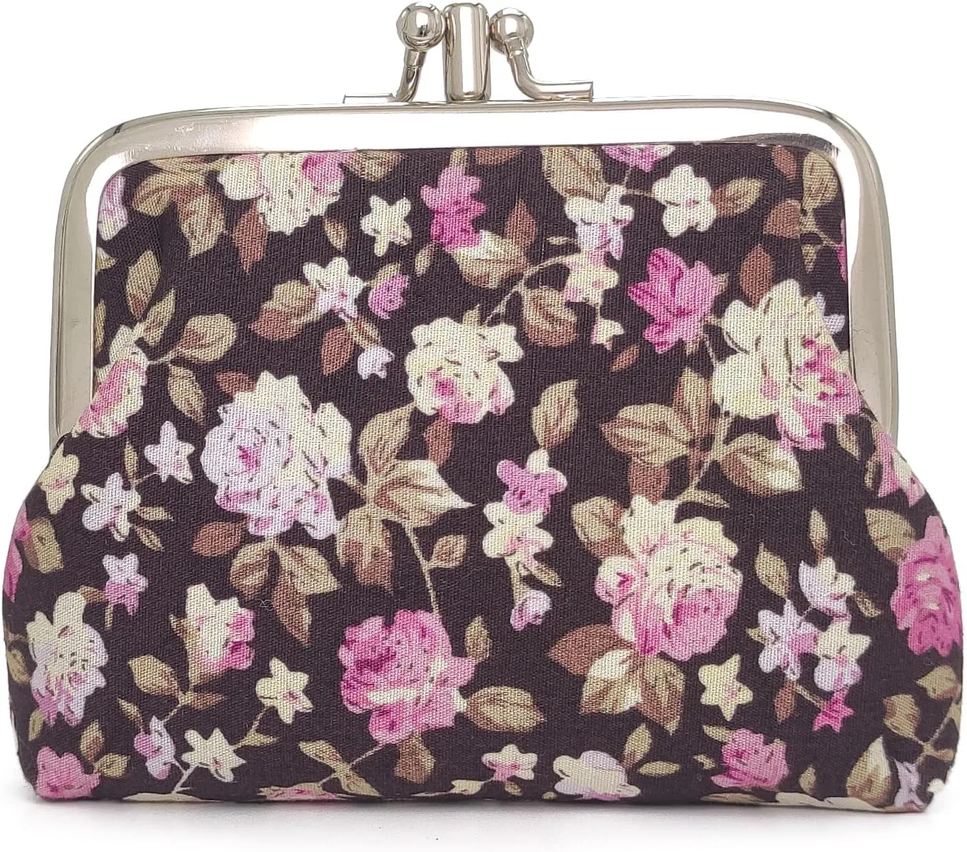 Cute Floral Buckle Coin Purses Vintage Pouch Kiss-lock Change Purse Wallets