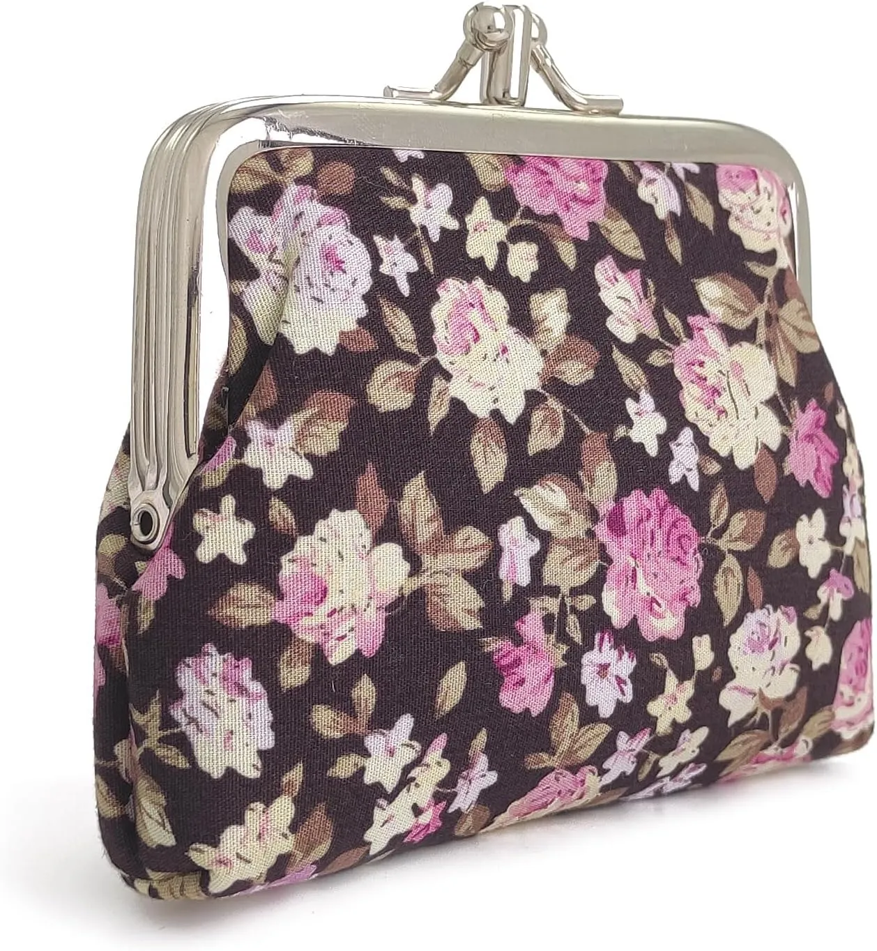 Cute Floral Buckle Coin Purses Vintage Pouch Kiss-lock Change Purse Wallets