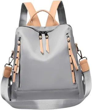 Detachable Strap Oxford Cloth Large Capacity Backpack for Women Tote Bag and Crossbody Bag in One