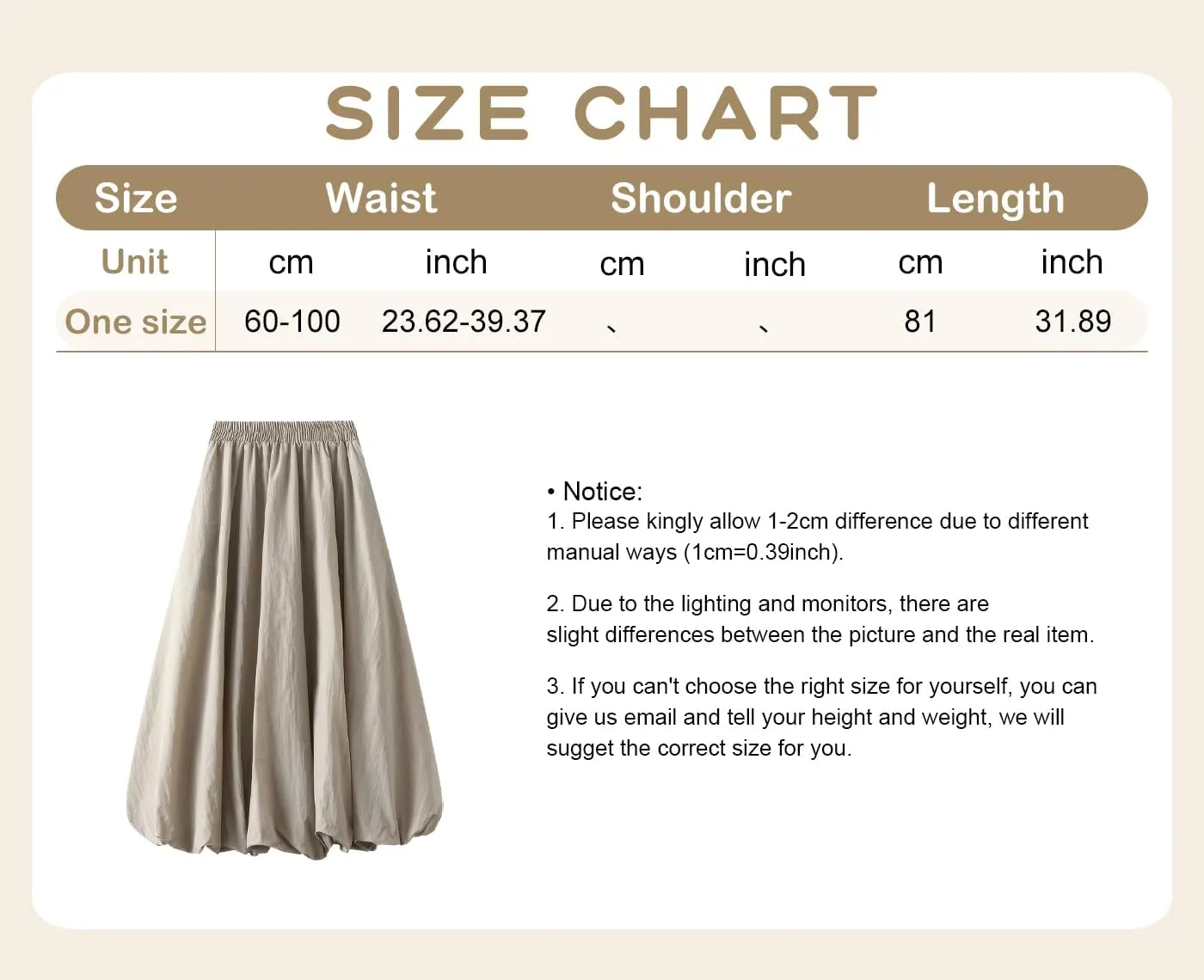 ebossy Women's High Elastic Waist Pleated Cinch Bottom A-line Bohemian Midi Skirts with Pockets