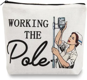ER Nurse Gift,Nurse Gifts for Women Funny Makeup Bags,Working The Pole,Gifts for Nurses Pencil Makeup Pouch Bag with Zipper, Nurse Graduation Gift,Nurses Day Gift,RN Nursing Bag for Work