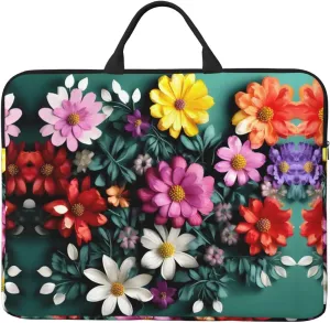 flower art 14in Laptop Case Sleeve Bag  Versatile Shoulder Messenger Briefcase, Designed for Business Travel