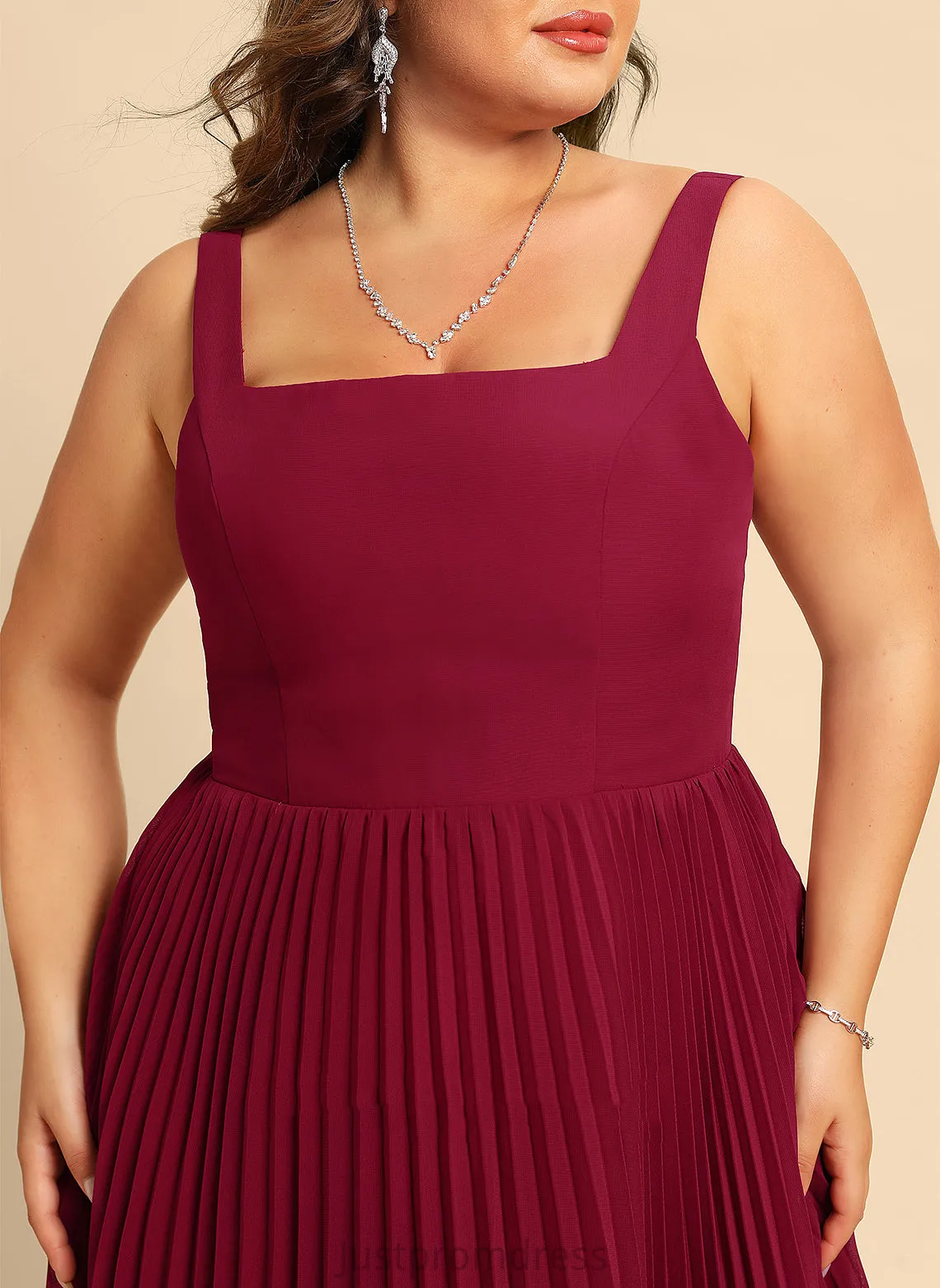 Formal Dresses A-line Chiffon Square Dresses Neck Anabella