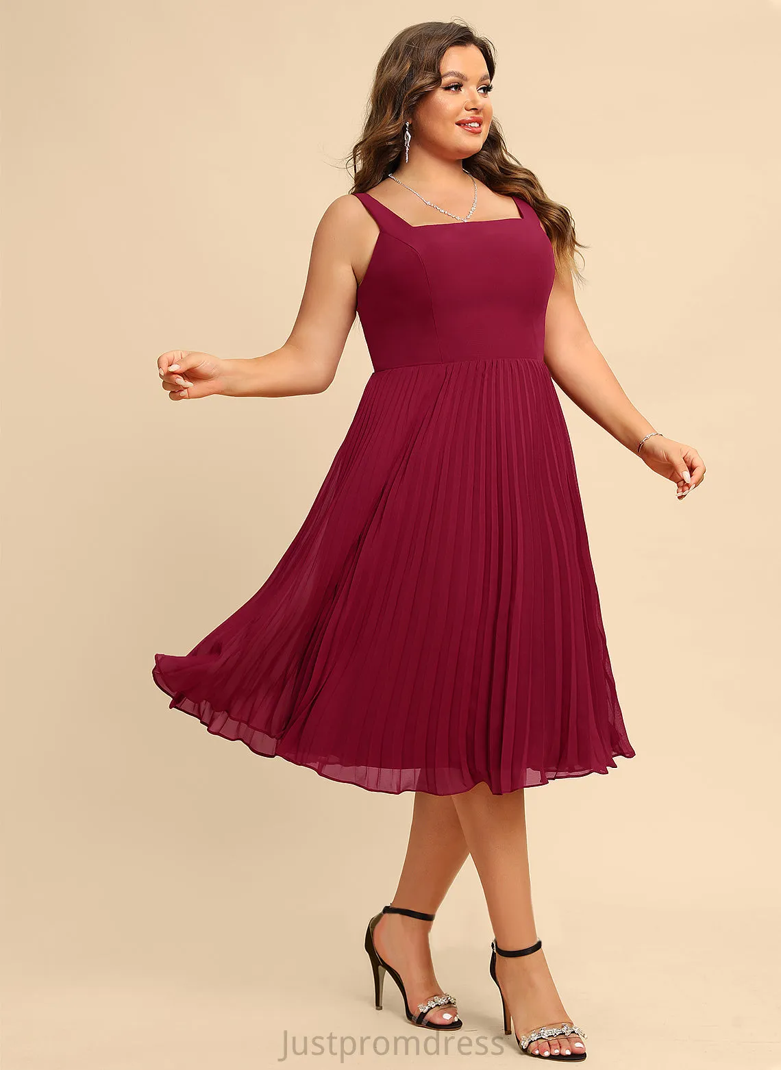 Formal Dresses A-line Chiffon Square Dresses Neck Anabella