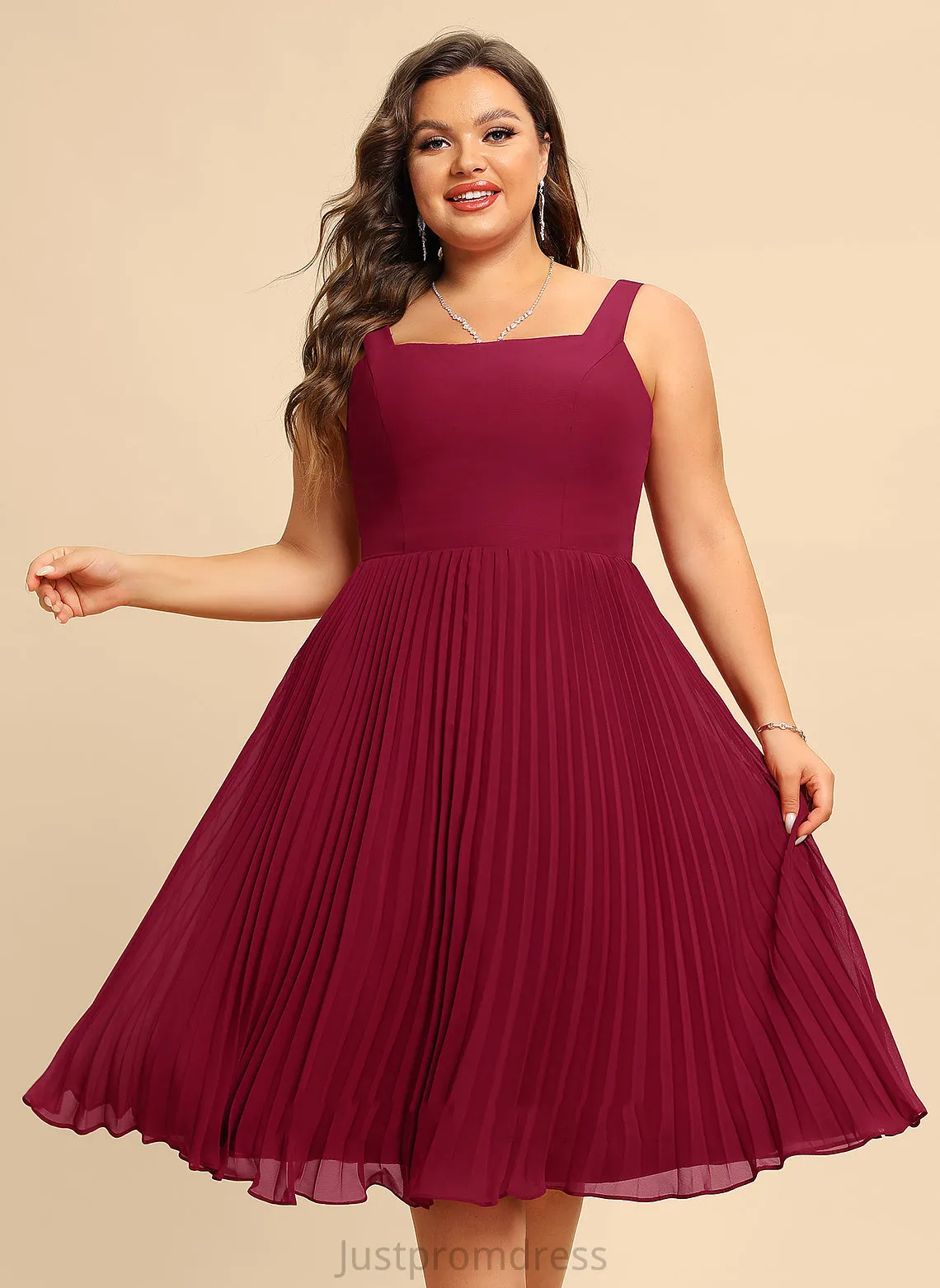Formal Dresses A-line Chiffon Square Dresses Neck Anabella