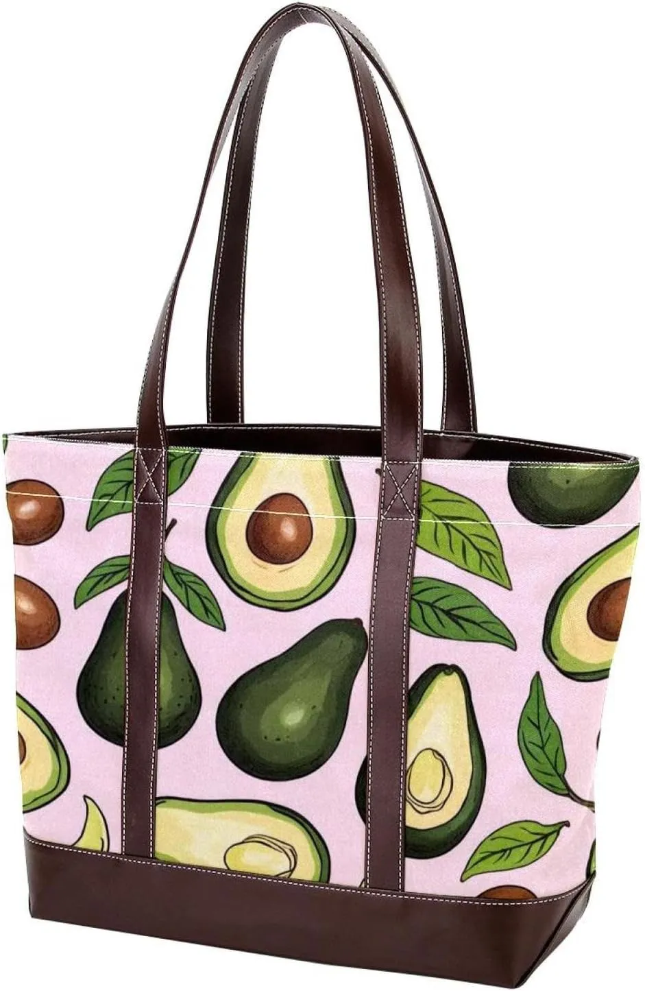 Fresh avocado-880 Tote Bags Durable Leather Canvas Purses and Handbags for Women Top Handle Shoulder Satchel Hobo Bags