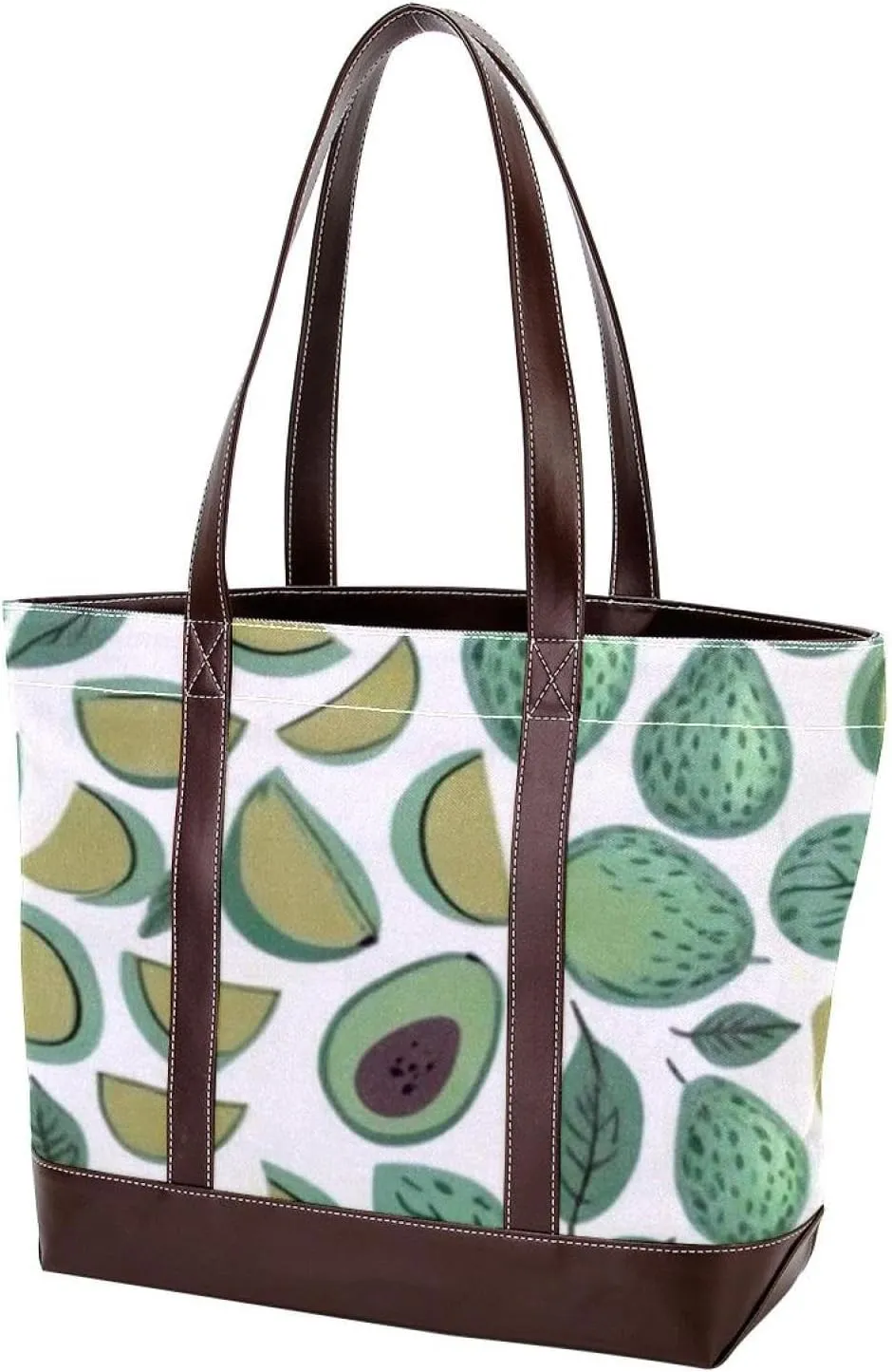 Fresh avocado-901 Tote Bags Durable Leather Canvas Purses and Handbags for Women Top Handle Shoulder Satchel Hobo Bags